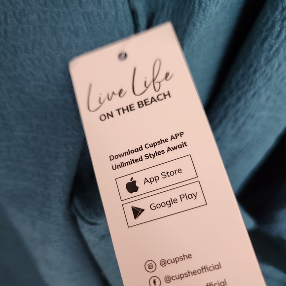 Cupshe Green/Teal Dress - Picture 3 of 7